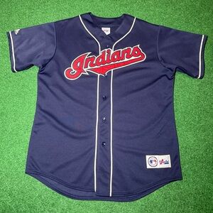 Cleveland Indians Vintage Majestic On Field XL/XXL 24x32 MLB Baseball Jersey